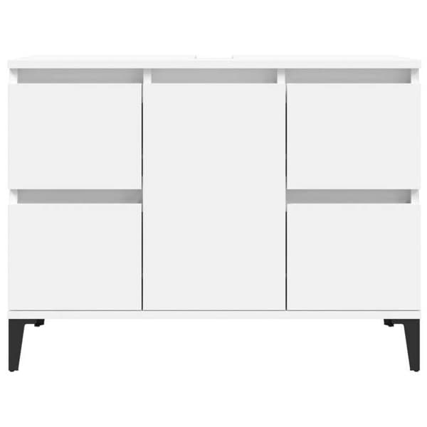 Maison Exclusive - Hvid vaskemøbel 80x33x60 cm ingeniørtræ