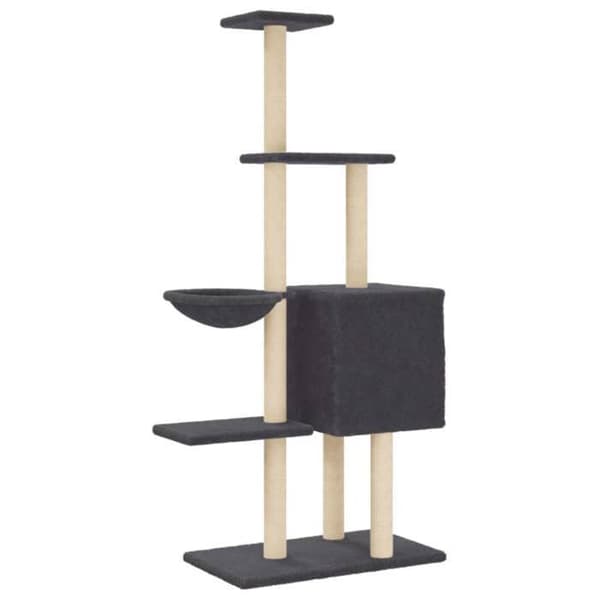 Maison Exclusive - Kattekradse med sisal i mørkegrå 145 cm Mörkgrå