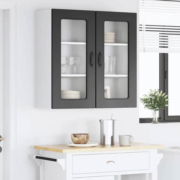 Maison Exclusive - Kalmar 2 stk. opvaskemaskine panel Sort ingeniørtræ Svart