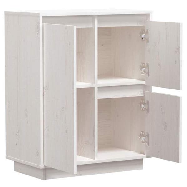 Maison Exclusive - Buffé Vit 60x34x75 cm Massivt furu Vit