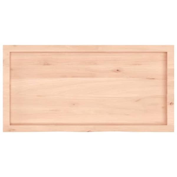 Maison Exclusive - Væghylde 100x50x(2-6) cm ubehandlet massiv egetræ