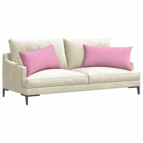 Soffkuddar - EXKLUSIV HEM - 80 x 40 cm - 2-pack - Enfärgad rosa - Avtagbara överdrag Ros