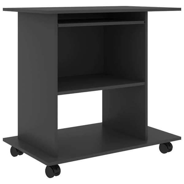 Maison Exclusive - Harmaa tietokonepöytä 80x50x75 cm lastulevy