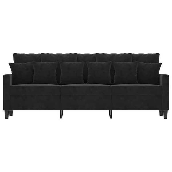Maison Exclusive - 3-paikkainen sohva musta 180 cm sametti