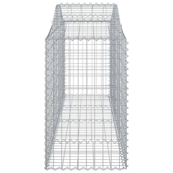 Gabionkorgar - välvda - galvaniserade - tråd 3,5 mm - 200×50×80/100 cm (30-pack) silver-