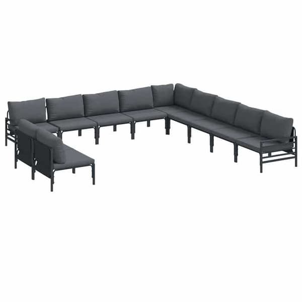 Maison Exclusive - 11 osan musta terassikalustesarja