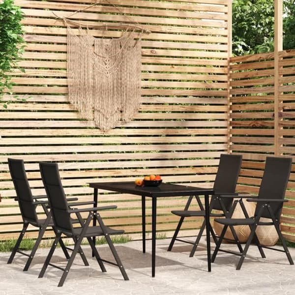 Maison Exclusive - Have spisebordssæt 5 stk Sort