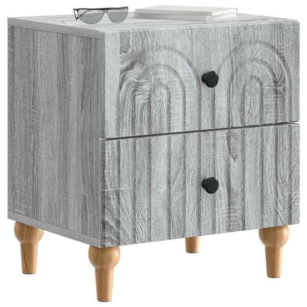 Maison Exclusive - Sängbord 2 st Sonoma grå 43 x 34,5 x 48 cm Sonoma grå