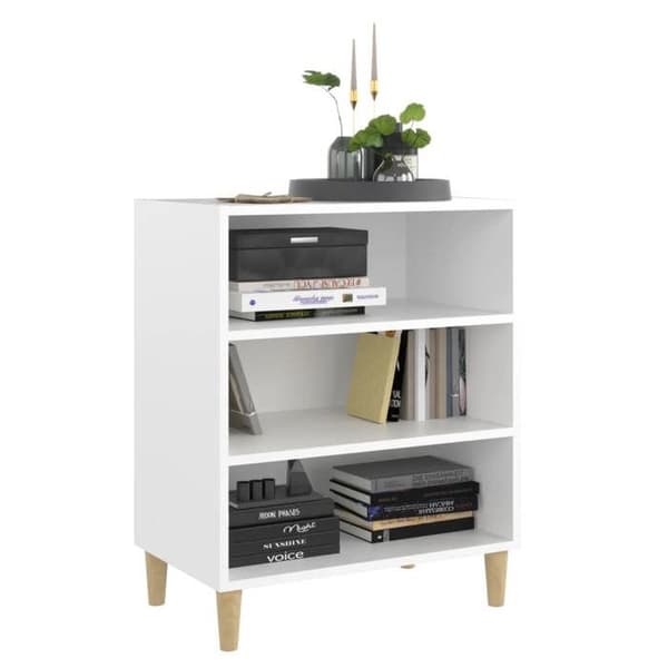 Maison Exclusive - Vit buffé 57x35x70 cm i ingenjörsträ