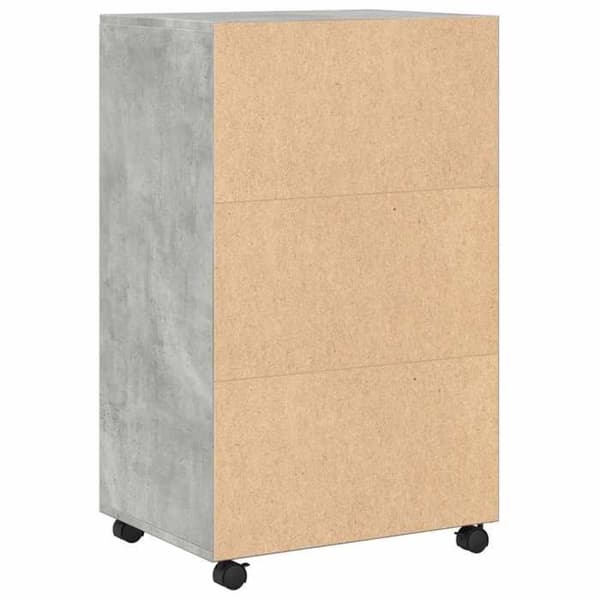 Maison Exclusive - Grå betong rullskåp 55x40x91 cm ingenjörsträ