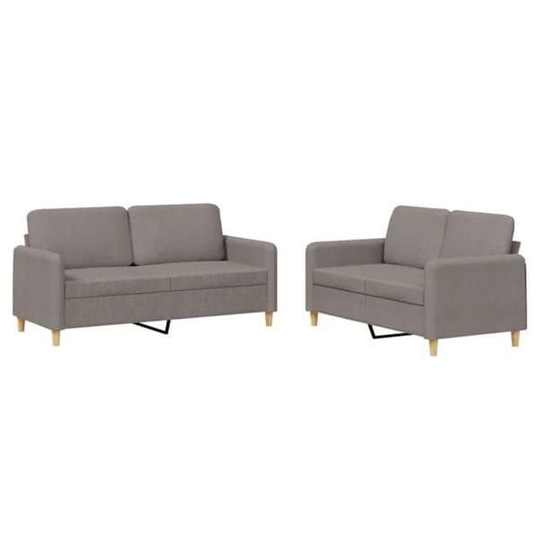 Maison Exclusive - Set med 2 soffor med kuddar Taupe Tyg