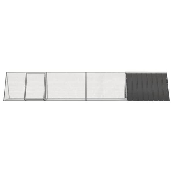 Maison Exclusive - Clapier Anthracite 403,5x80,5x71 cm Galvaniserat stål antracit