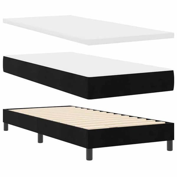 Maison Exclusive - Jousipatja mustalla 90 x 200 cm sametti