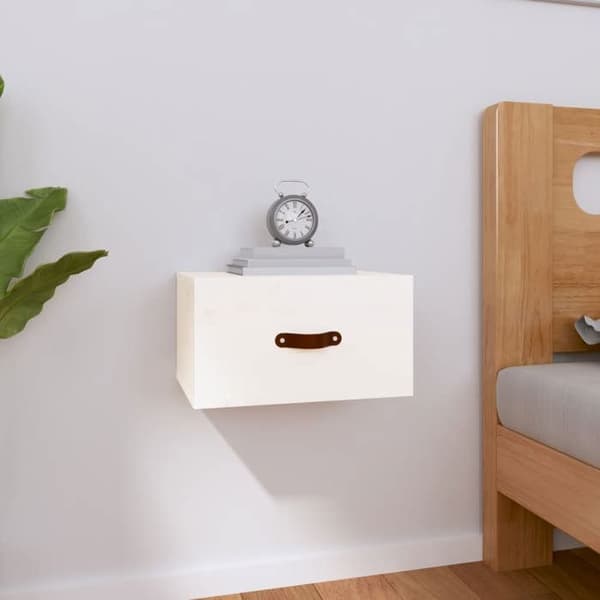 Maison Exclusive - Väggmonterad sängbord Vit 40x29,5x22 cm Vit