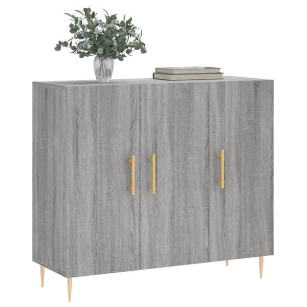 Maison Exclusive - Buffet sonoma grå 90x34x80 cm ingenjörsträ