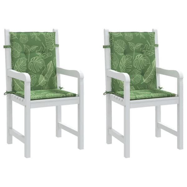 Maison Exclusive - Stolar med lågt ryggstöd kuddar set om 2 bladmodell
