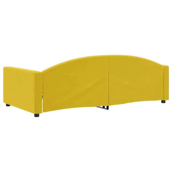 Maison Exclusive - Sängsoffa utan madrass gul 100x200 cm sammet