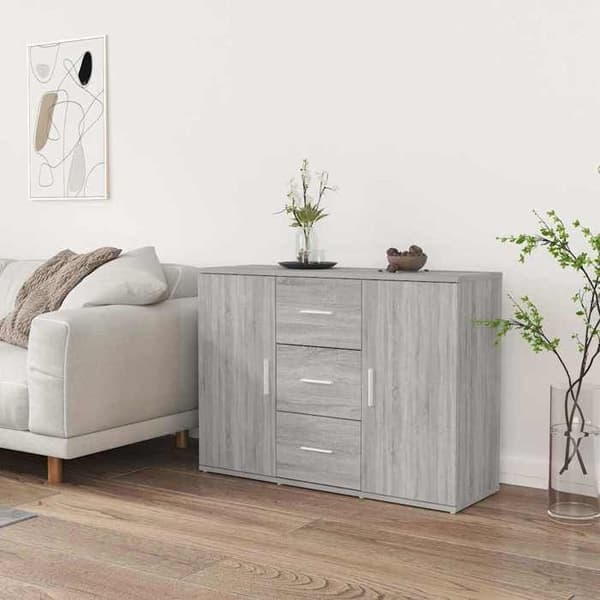 Maison Exclusive - Buffet Sonoma harmaa 91x29,5x65 cm Tekninen puu