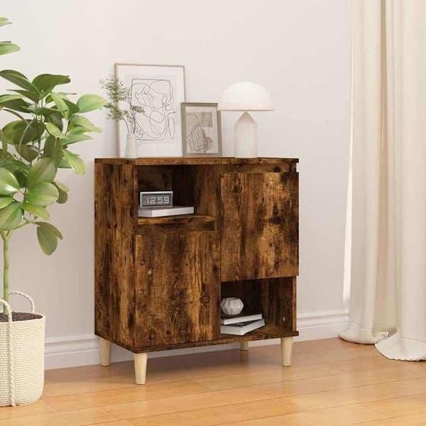 Maison Exclusive - Buffet Røget Eg 60x35x70 cm Ingeniørtræ