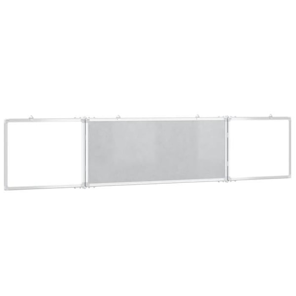 Vikbar magnetisk whiteboard 200x40x1,7 cm aluminium0 [cm]