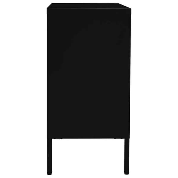 Maison Exclusive - Buffet Sort 75x35x70 cm Stål og hærdet glas