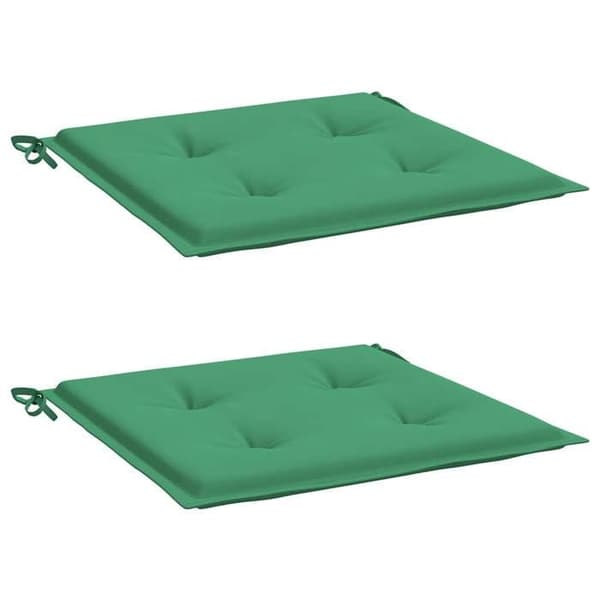 Maison Exclusive - Trädgårdsstolskuddar set om 2 grön 50x50x3 cm