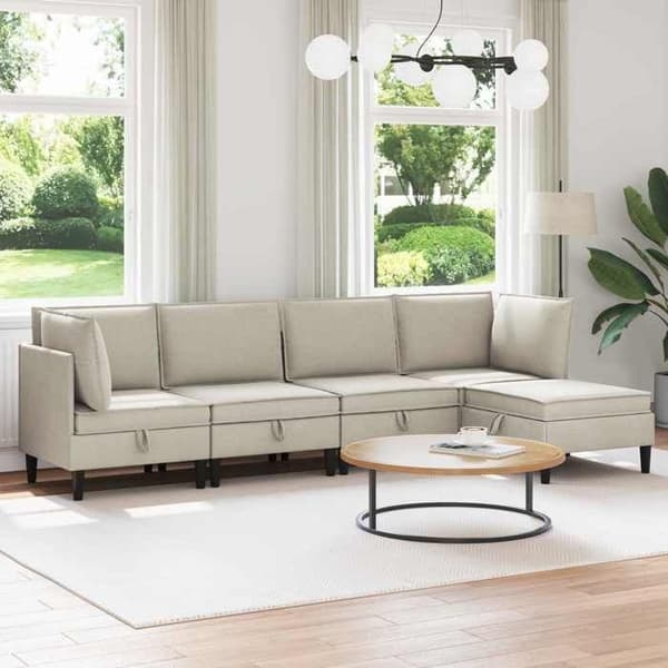 Maison Exclusive - Sæt af møbler til stuen 5 pc Havre Stof