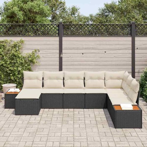 Lounge-soffor - MAISON EXCLUSIVE - Modulär - Vit - 8 platser - Hållbar poly-rattan