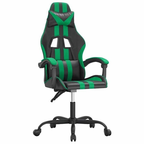Maison Exclusive - Spelstol Svart och grön Konstläder