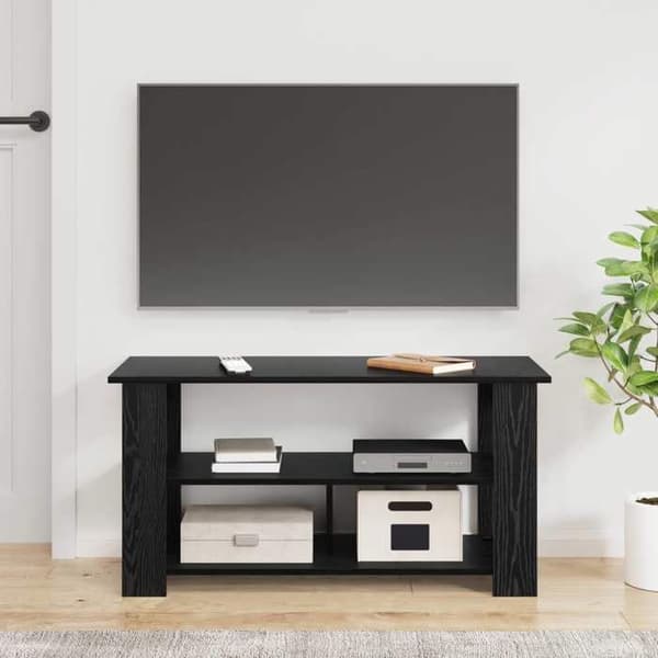 Maison Exclusive - TV-stativ i sort egetræ 100 x 40 x 50 cm svart ek