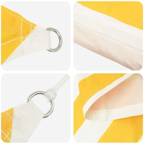 Maison Exclusive - Gul och vit skugga 2 x 4 m 100 % polyester Oxford