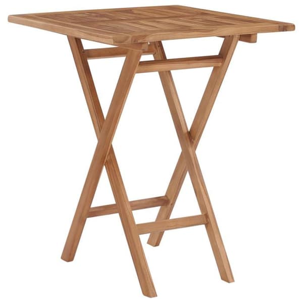 Maison Exclusive - Fällbord för trädgård 60x60x75 cm i solid teakträ