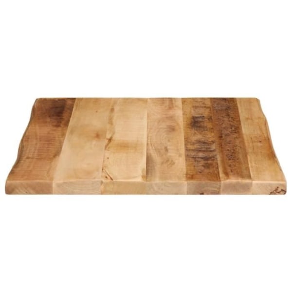 Bordplade af massivt mangotræ - Live edge design - 40x40x3,8 cm Brun