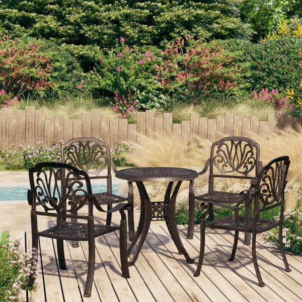 Maison Exclusive - Bistro sæt 5 stk Aluminium støbt Bronze