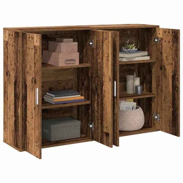 Maison Exclusive - Buffé 2 delar Antik trä 60 x 31 x 84 cm Ingenjörsträ
