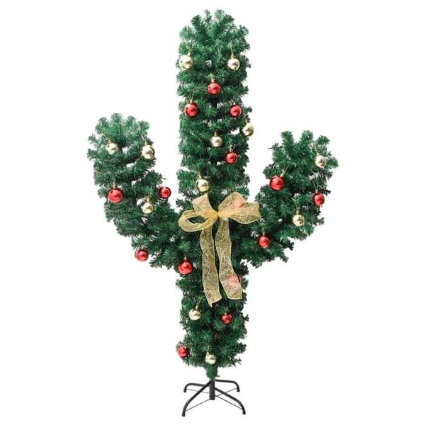 Julekaktus - EKSKLUSIV HUS - Kaktus 180 cm - LED 8 effekter - USB 5V - Stålstøtte Grön