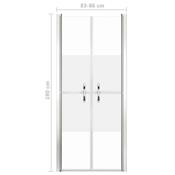 Maison Exclusive - Duschdörr ESG halvmatte 86x190 cm
