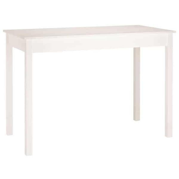 Matbord - EXKLUSIV HEM - 110 x 55 x 75 cm - Massivt furu - Vit - Rektangulär Vit