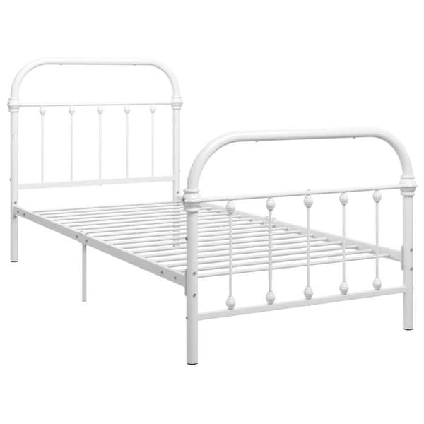 Sängram - Exclusive Hem - Vit metall - 100x200 cm - Solid konstruktion Vit