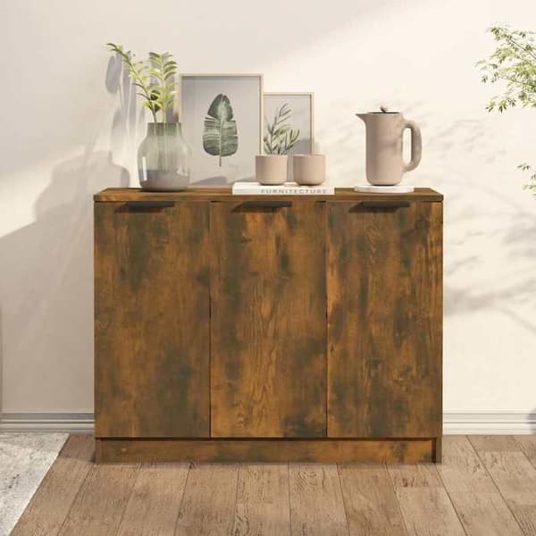 Maison Exclusive - Buffet Røget Eg 90,5x30x70 cm Ingeniørtræ