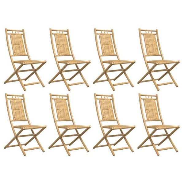 Foldestol have - MAISON EXCLUSIVE - Sæt af 8 - Bambus - Foldbar - Belastning 110 kg Ej specificerat