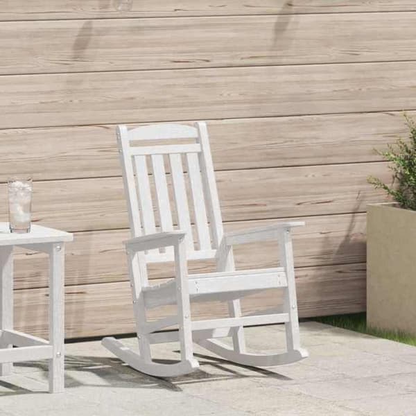 Maison Exclusive - Valkoinen HDPE-puutarhakeinu