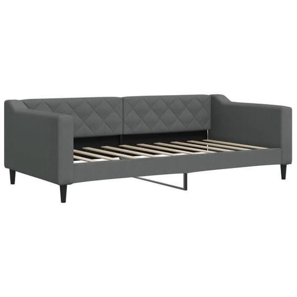 Maison Exclusive - Dagbädd med mörkgrå madrass 90x190 cm tyg Mörkgrå