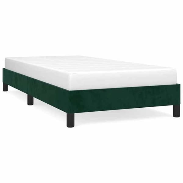 Maison Exclusive - Sängram utan madrass mörkgrön 80x200 cm sammet