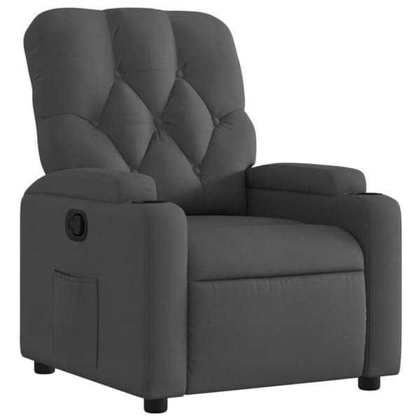 Maison Exclusive - Grått tyg reclinerfåtölj Mörkgrå
