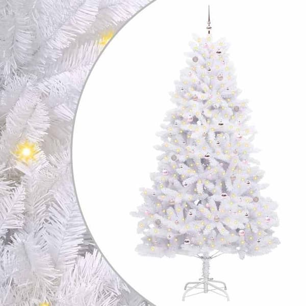 Kunstigt juletræ - EKSKLUSIV HUS - Ledede grene - Hvid 270 cm - LED 8 tilstande - USB-forbindelse 5V Vit