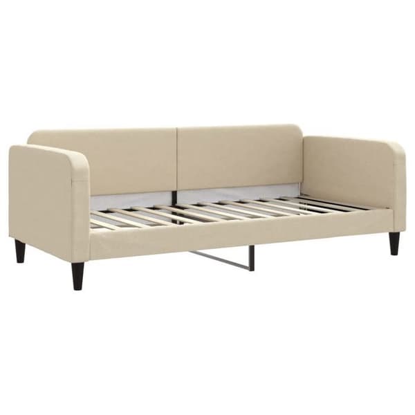 Maison Exclusive - Sovesofa med udtræk uden madras creme 90x200 cm Grädde