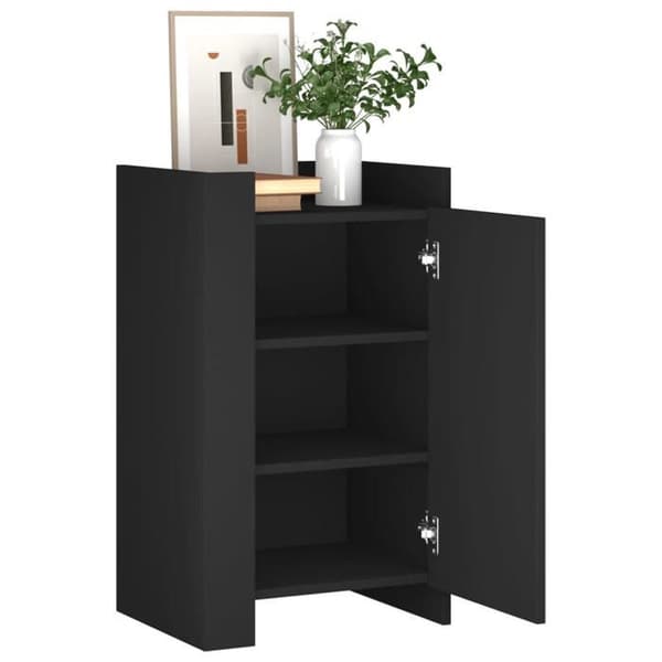 Maison Exclusive - Svart buffé 45x35x75 cm ingenjörsträ