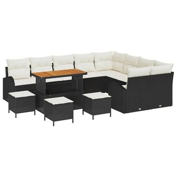 Maison Exclusive - 13-delars trädgårdsoff-set 12-sits