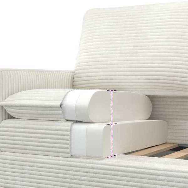 Maison Exclusive - 2-delars Soffset i Creme Polyester